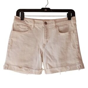 GAP‎ Shorts Women's Size 25 White High Rise Cut Off Denim Stretchy Distressed